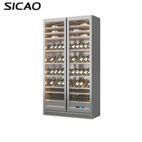 Gabinete de Almacenamiento de Vino Eléctrico Profesional de Lujo de Alta Gama, Integrado en Acero Inoxidable, Colores Personalizables, 10 Tamaños, para el Hogar