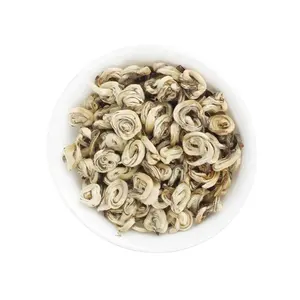 Jasmine Scented Biluochun Green Tea Leaves Chinese Jasmine Flower Bi Luo Chun Loose Leaf Snail Green Tea Jasmine Pearl Green Tea
