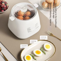 Cuiseur à œufs automatique multifonction intelligent avec arrêt automatique, boîtier en plastique écologique, silencieux pour usage domestique