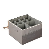 Boîte de rangement pliable multifonctionnelle en aluminium rectangulaire pour chaussures et vêtements avec couvercle en PP et compartiments