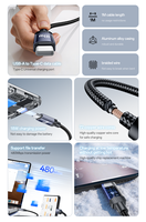 Kabel Data USB ke Type-C Yesido 1 Meter 18W Pengisian Cepat, Casing Aluminium Alloy, Tembaga Berkualitas Tinggi CA204C