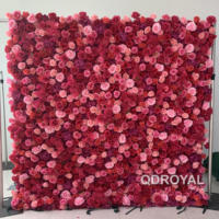 Rideau mural enroulable de toile de fond de fleur d'herbe florale violette pour les mariages en plein air Graduations Thanksgivings pour Pâques