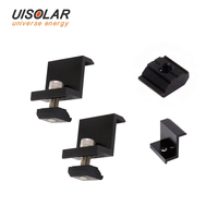 UISOLAR Penjepit Pemasangan Panel Surya Grosir 28mm 30mm 35mm Penjepit Antar Panel Surya Penjepit Ujung Aluminium Penjepit Tengah Panel Surya