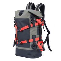 Sac à dos multifonctionnel imperméable avec fermeture éclair frontale et boucle de poitrine réglable pour la randonnée, la plongée, le rafting, les voyages en plein air et le rangement