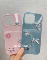 Creative Glitter Bling 3D Arc Strass Téléphone étui pour iphone 16 15 14 13 12 Pro Mignon Diamant Antichoc Couverture de Téléphone Portable