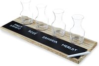 Fabrieksoutlet groothandel vintage roestbestendige bierproefplank houten serveerblad met 4 glazen bekers ruimtebesparend
