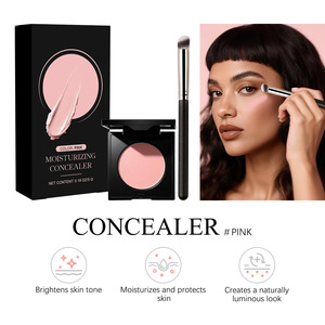 Crema Hidratante Iluminadora y Correctora para el Contorno <span class=keywords><strong>de</strong></span> Ojos, Fórmula Humectante, Cobertura para <span class=keywords><strong>Ojeras</strong></span>, Pincel <span class=keywords><strong>Corrector</strong></span>, Marcas Privadas - Product Image 4