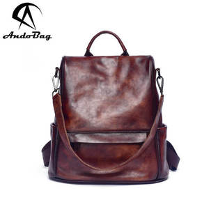 AndoBag <b>Backpacks</b> for Women Man Unisex Genuine Cow <b>Leather</b> Shoulder Bag Fashion <b>Large</b> Capacity Travel <b>Backpack</b> 3002 - Product Image 1
