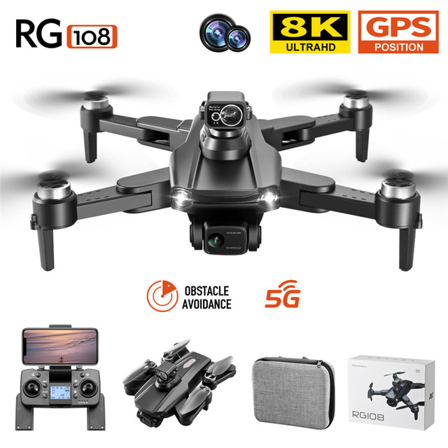 RG108 Beginner Plastic Drone 360 Obstacle Avoidance Aerial Photography Brushless GPS Low Battery Return 4-Channel Remote Control