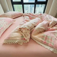 Ensemble de draps de lit de conception d'impression de gaze double couche personnalisé en usine 100% couette
