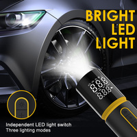 Tragbare DC12V 150psi Digitale Luftpumpe für Auto- & Fahrradreifen mit Reifendruckanzeige LED-Display & Notlicht