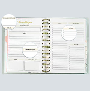 <span class=keywords><strong>Custom</strong></span> A5 a spirale <span class=keywords><strong>Notebook</strong></span> A756 copertina rigida Journal Planner con filo cucito rilegatura carta copertina cancelleria - Product Image 6