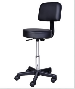 Silla <span class=keywords><strong>de</strong></span> bar moderna y sencilla con respaldo, taburete alto giratorio sin reposabrazos para barbería/caja registradora - Product Image 1
