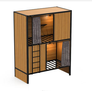 Lit d'usine de style japonais RW Lit moderne avec <span class=keywords><strong>capsule</strong></span> de couchage Lit à dosette Lit superposé en métal pour auberge de jeunesse et hôtel - Product Image 2