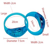 Bracelet LED à ambiance de fête du Nouvel An, vente chaude, avec contrôle de la vibration sonore lumineuse, commande vocale, prix bas, nouvelle promotion