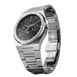Orologio da Uomo Minimalista di Alta Qualità con Fasi Lunari, Quadrante 24 Ore e Retro in Acciaio Inossidabile - Product Image 3