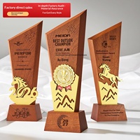 Trophée haut de gamme en bois massif durable, sur mesure, imprimé UV, thème arbres, médaille de championnat, cérémonie de remise des prix annuelle, plaque de champion