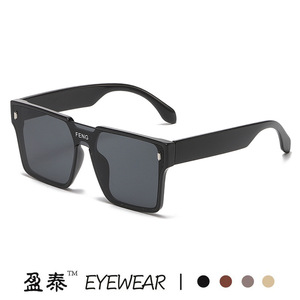 Feng Eyewear Oversized <b>Square</b> <b>Sunglasses</b> Grey Frame Yellow Lens UV400 Protection Women Driving Style - Product Image 5