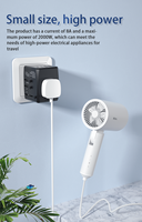 Chargeur double rapide 2QC18W+2PD20W, adaptateur de voyage universel avec prise et prise secteur pour une utilisation mondiale, 2 ports de sortie USB