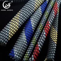 Manchon de câble Polyo tressé souple en rayonne/nylon/coton de 8 mm, thermorétractable, YIVO/OEM, haute densité, extensible, pour câbles de données et d'alimentation