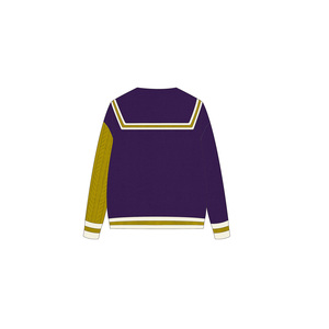 <span class=keywords><strong>Pull</strong></span> en coton de haute qualité pour femmes, couleur contrastée, pour le printemps, chaud, boutonné, col <span class=keywords><strong>marin</strong></span>, élégant, tricoté - Product Image 6