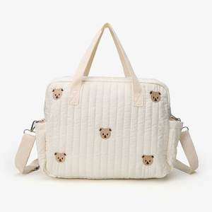 大容量刺繍入りポータブルおむつ,ママバッグ,ポータブルベビートラベルバッグハンドル付き & 調整可能ストラップ - Product Image 5