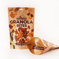 Sacs en papier kraft brun refermables avec fermeture éclair, sachets de thé, matériaux d'emballage, sacs Mylar pour le stockage alimentaire - Vente en gros