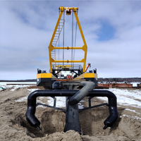 Drague hydraulique pour l'extraction du sable, drague à aspiration de sable à moteur diesel pour la dragage du sable en Russie, dans les rivières et les lacs