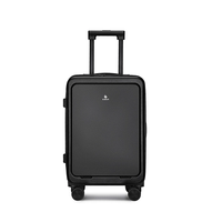 Equipaje de Apertura frontal moderno y elegante de nuevo diseño con ganchos de carrito de aluminio Compartimentos interiores Estuche de mano de gama alta para aerolíneas