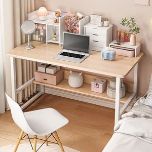 Cross-border minimalist small rental room dormitory computer desk home bedroom solid wood tabletop multi-functional desk - Product Image 1