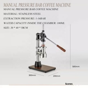 Máquina de café espresso con palanca Manual, máquina de café espresso de presión <span class=keywords><strong>variable</strong></span> profesional, cafetera portátil para acampar en casa - Product Image 3