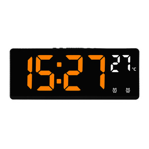Réveil numérique de table avec affichage de l'heure, du calendrier et de la température, contrôle vocal, luminosité réglable, idéal pour chambre et bureau - Product Image 2