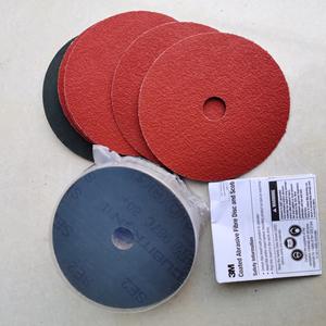 3M987C шлифовальный диск из стальной бумаги 80 + шлифовальный диск из керамического волокна 4-дюймовый полировальный диск с поперечным отверстием - Product Image 2