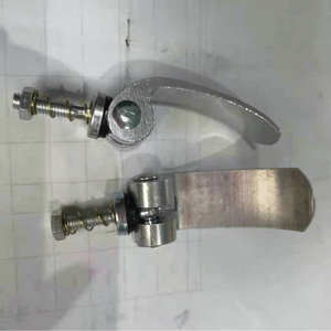 Palanca de liberación rápida de aluminio para tija de sillín de bicicleta, mecanismo de resorte para manillar ancho, ajuste universal, acabado plateado - Product Image 2