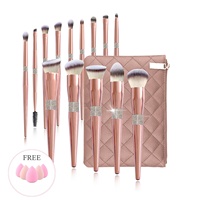 Échantillon gratuit maui rose Make Up Green Foundation outils de maquillage professionnels ensemble de pinceaux de maquillage