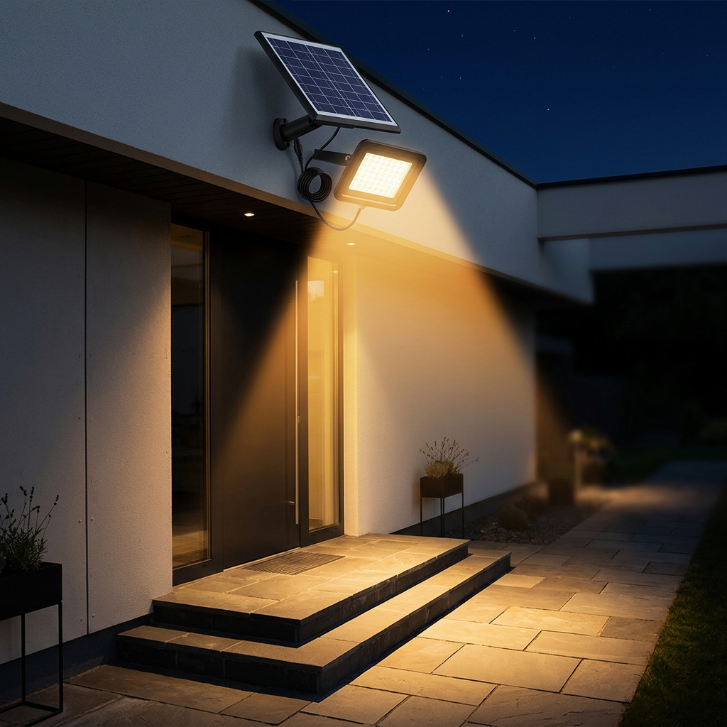 Outdoor IP65 LED Solar Flood Light for Garden Building Display