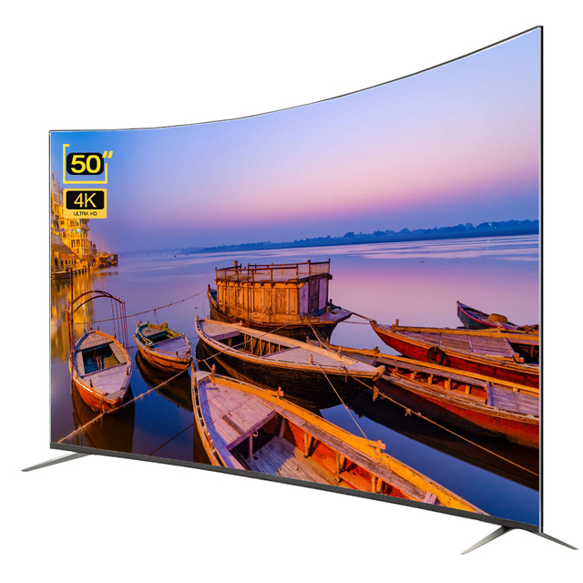 50" Curved TV Android 14 Smart TV Television 50 55 65 75 Inch 4K Smart TV