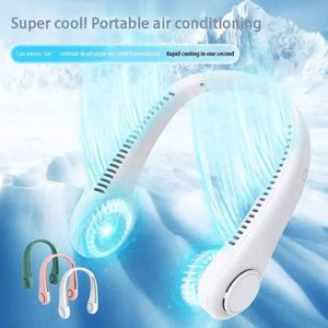 Nouveautés promotionnelles de haute qualité : Mini ventilateur de cou portable rechargeable USB, moderne, personnalisé avec impression UV, en plastique - Product Image 6