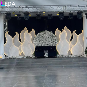 ฉากหลังงานแต่งงาน LEDA แบบถอดประกอบได้ โครงเหล็ก ฉากหลังรูปทรงสาหร่ายทะเล ชุดซุ้มไฟ LED - Product Image 4