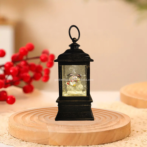 Venta caliente Navidad LED Mesa decoración agua brillo muñeco de nieve linterna música habilitada por batería o alimentación USB - Product Image 5