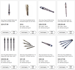 Bougie de préchauffage 10.5V MM432148 pour tracteur <span class=keywords><strong>Mitsubishi</strong></span> Engine <span class=keywords><strong>L2E</strong></span> L3E MT14 MT15 MT16 - Product Image 2