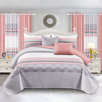 Parure de lit et draps plats DL Premium 12 pièces, taille King, taies d'oreiller, rideaux, polyester, toutes saisons, pour chambre à coucher, vente en gros, OEM, personnalisable