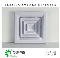 Diffuseur intelligent SD3525 moderne carré en plastique ABS vierge résistant aux chocs pour systèmes CVC – Vente directe usine sur mesure