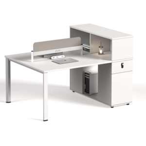 2 व्यक्ति वाणिज्यिक उपयोग के लिए xinda क्लैवर ठोस लकड़ी टिकाऊ आधुनिक मॉड्यूलर भंडारण कार्यालय डेस्क - Product Image 2