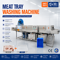 Laveuse automatique de caisses de viande de poulet en acier inoxydable SUS304 pour abattoirs de volailles – Élimination efficace du sang et des graisses