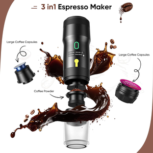 3 in 1 Self Heating Espresso <b>Machine</b> 20 Bar <b>Automatic</b> <b>Coffee</b> Makers with Black Carry Case for Hiking Outdoor Travel Use - Product Image 6