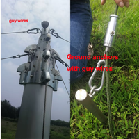 Mât télescopique à manivelle 3m-9m en alliage d'aluminium certifié CE pour antenne Yagi, charge utile 10kg-50kg, résistance au vent 25m/s