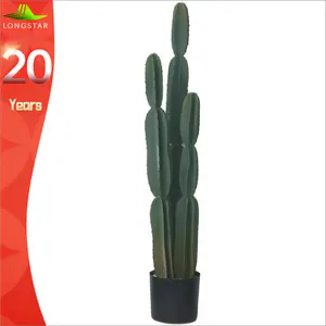 Longstar Kunstmatige Simulatie Cactus Saguaro Plant In Cement Planter Pot, Zuidwest Decor Indoor Faux Huis Plant