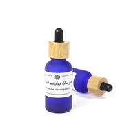 Botol Penetes Kaca Silinder Amber Hijau Biru Kosong untuk Kemasan Sampel Kosmetik Serum Minyak Atsiri