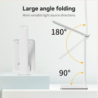 Lampe de bureau LED intelligente moderne et flexible avec charge sans fil, variateur tactile, réveil, calendrier, DC 5V, B22, réglable, noir et blanc
